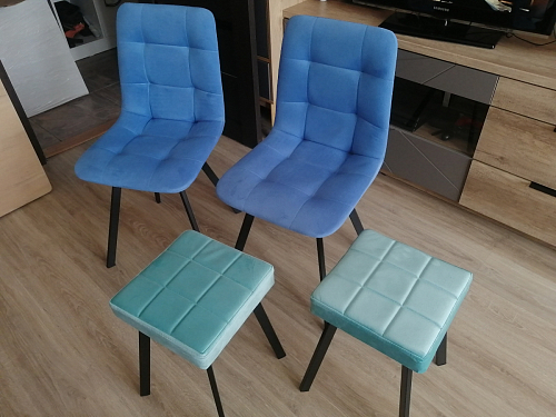 Комплект стульев Чилли 4 шт темно-серый / черный фото покупателя 564