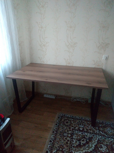 Деревянный стол Лота Лофт 140х80 белый матовый / бетон светлый фото покупателя 724