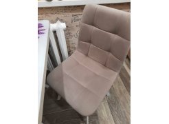 Стул на металлокаркасе Чилли синяя ткань / белый фото покупателя 251