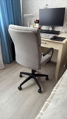 Компьютерное кресло Benefit/Бенефит флок бежевый 7 фото покупателя 49