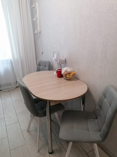 Стул на металлокаркасе Чилли синяя ткань / белый фото покупателя 295