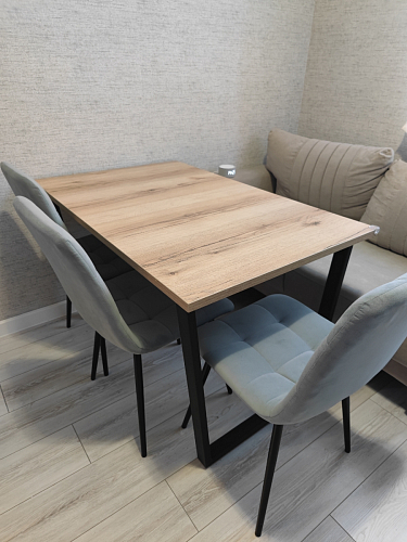 Деревянный стол Лота Лофт 120x75 дуб крафт табачный / черный матовый фото покупателя 21