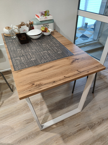 Деревянный стол Лота Лофт 120x75 дуб крафт табачный / черный матовый фото покупателя 652