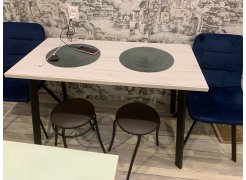 Деревянный стол Барон О 200 х 90 черная пленка шагрень / белый фото покупателя 25