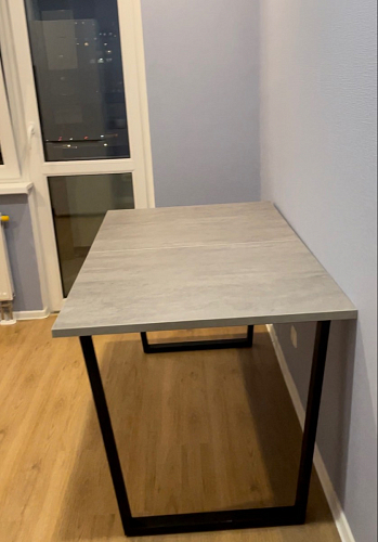 Деревянный стол Лота Лофт 140х80 дуб крафт табачный / черный матовый фото покупателя 644