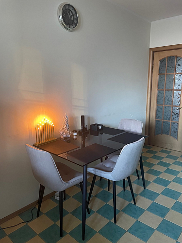 Стеклянный стол Smoke 120х80х75 clear gray / black фото покупателя 3