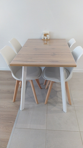 Стол раскладной Колон Лофт 120 32 мм дуб галифакс табако / черный матовый фото покупателя 138