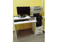 Стол компьютерный Джаз-24 правый дуб молочный фото покупателя 11