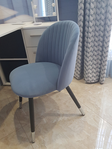 Стул на металлокаркасе Gabi 1 light purple / black / gold фото покупателя 195