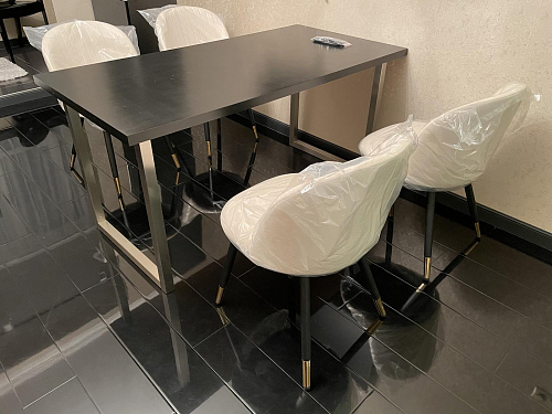 Стул на металлокаркасе Gabi latte / gold / black фото покупателя 890