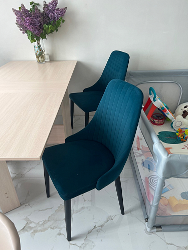 Стул на металлокаркасе Kora dark gray / black фото покупателя 400