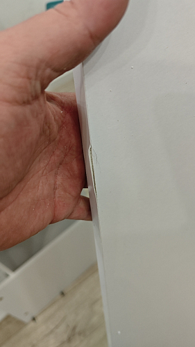 Письменный стол СПм-25 правый белый  - Уцененный экземпляр фото покупателя 70