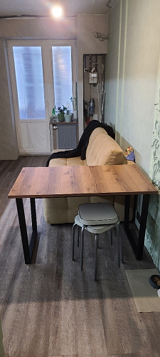 Стол Лота Лофт 120 32 мм бетон / черный матовый фото покупателя 197