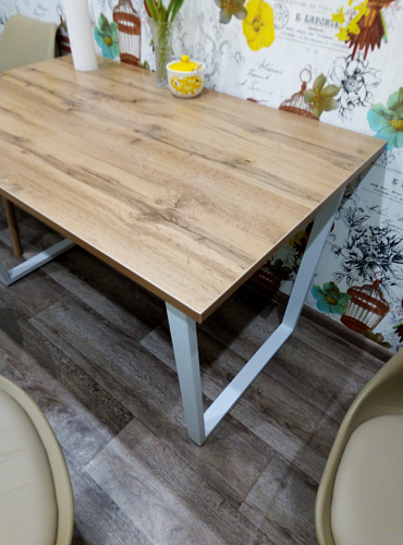 Деревянный стол Лота Лофт 140х80 дуб крафт табачный / черный матовый фото покупателя 77