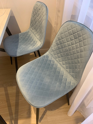 Стул на металлокаркасе Capri голубой фото покупателя 96