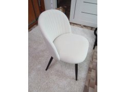 Стул на металлокаркасе Gabi 1 бежевый / черный с серебряными наконечниками фото покупателя 142