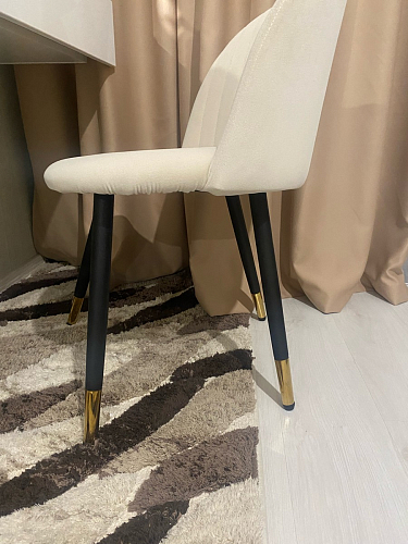 Стул на металлокаркасе Gabi 1 light blue / black / gold фото покупателя 329