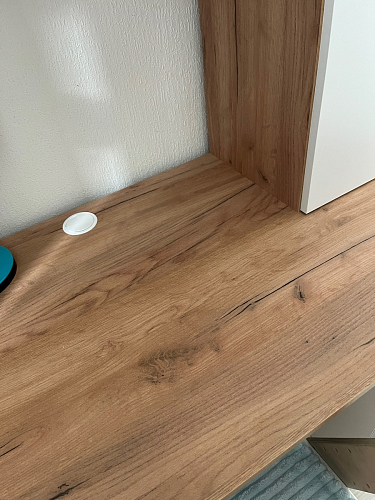 Письменный стол Комфорт 12.71 дуб золотой craft / белая аляска фото покупателя 11