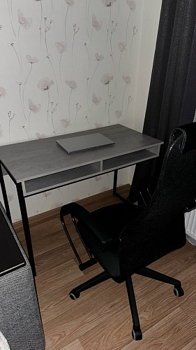 Письменный стол Леон Лофт бетон / черный матовый фото покупателя 185