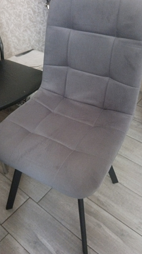 Стул на металлокаркасе Чилли синяя ткань / белый фото покупателя 488