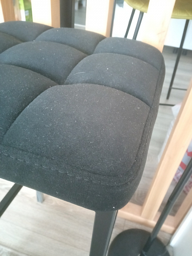 Барный стул Лофт микровелюр катания блэк / черный матовый фото покупателя 198