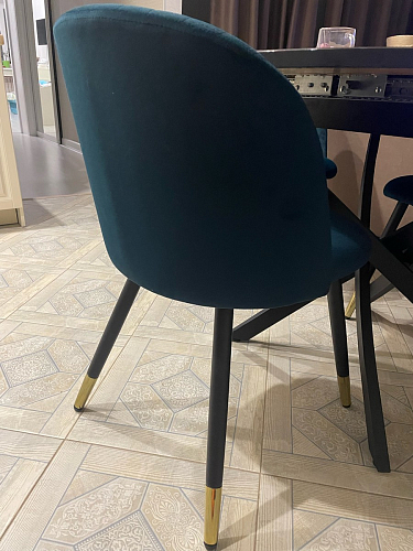 Стул на металлокаркасе Gabi dark beige / black / silver фото покупателя 938