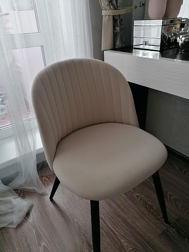 Стул на металлокаркасе Gabi 1 темно-серый / черный фото покупателя 345