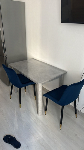 Стул на металлокаркасе Seda 01 blue / gold / black фото покупателя 53