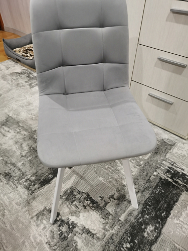 Стул на металлокаркасе Чилли К темно-серый (velutto 32) / черный фото покупателя 265