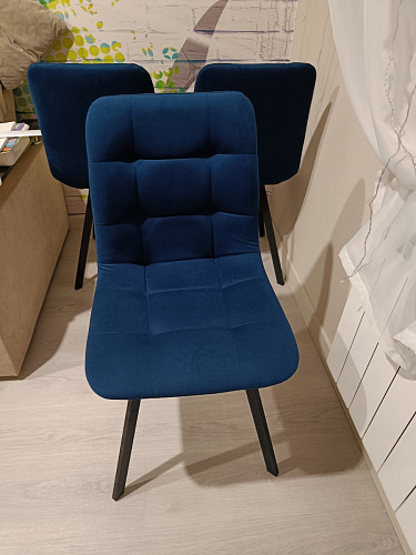 Стул на металлокаркасе Чилли К темно-серый (velutto 32) / черный фото покупателя 661