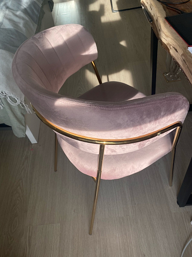 Стул на металлокаркасе Kamelia зеленый / золото фото покупателя 42