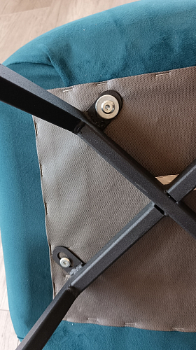 Стул на металлокаркасе Чилли К светло-серый велюр / черный каркас фото покупателя 255