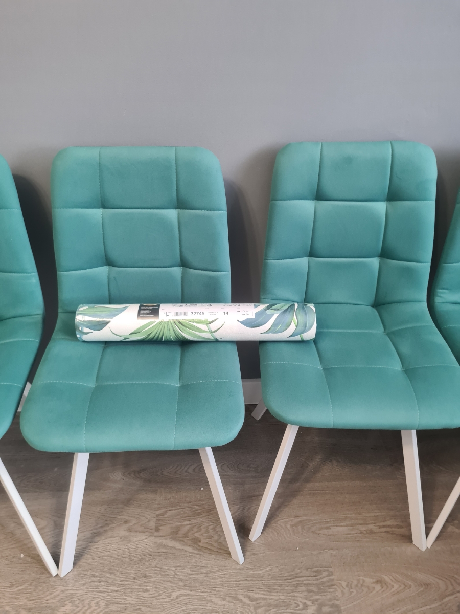 Стул на металлокаркасе Чилли бирюзовый / черный фото покупателя 501