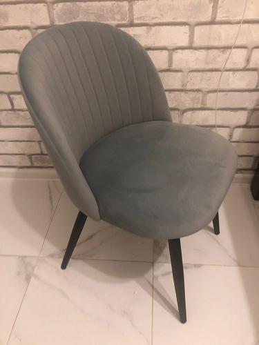 Стул на металлокаркасе Gabi 1 light blue / black / gold фото покупателя 239