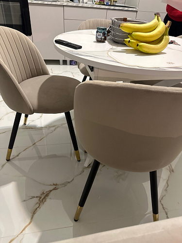 Стул на металлокаркасе Gabi latte / gold / black фото покупателя 584