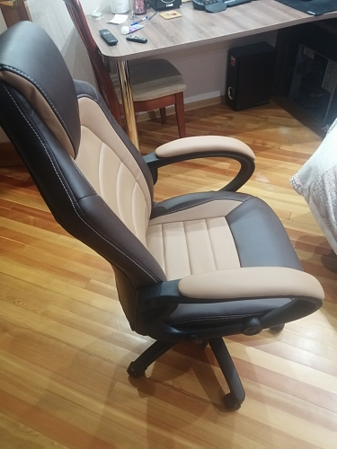 Компьютерное кресло Kadis коричневое / бежевое фото покупателя 28