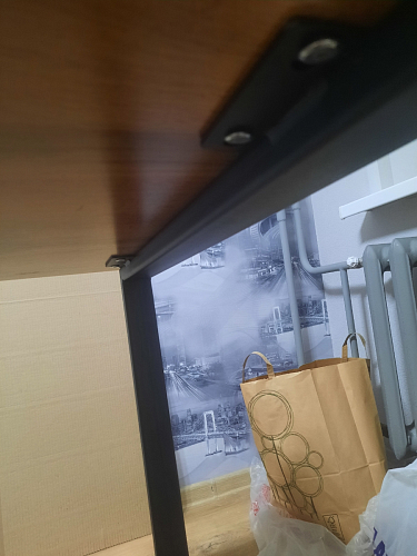 Стол Лота Лофт 140 25 мм черный матовый / бетон фото покупателя 317