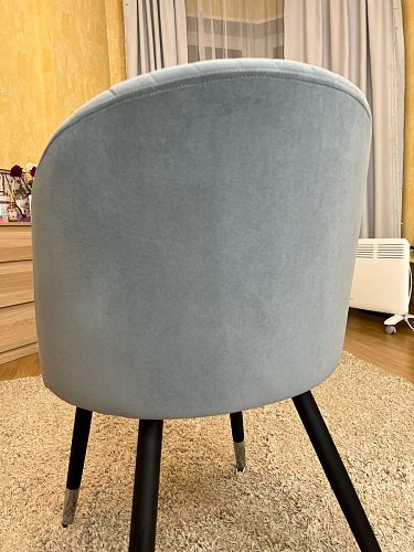 Стул на металлокаркасе Gabi dark beige / black / silver фото покупателя 920