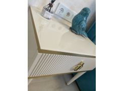 Прикроватная тумба Rimini Solo белый / серебро фото покупателя 1