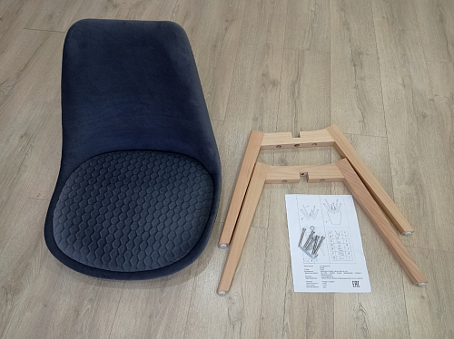 Стул Bonuss blue / wooden legs фото покупателя 70