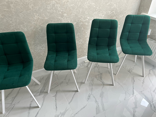 Стул на металлокаркасе Чилли бежевый / белый каркас фото покупателя 819