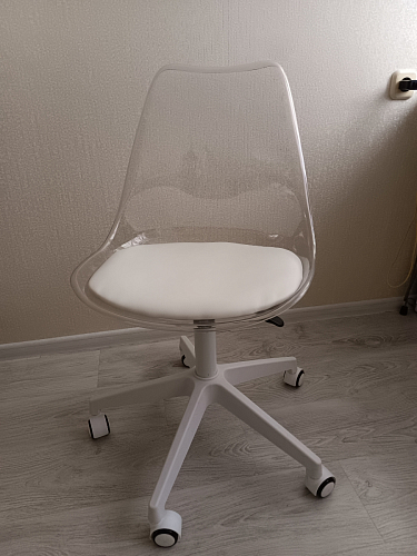 Компьютерное кресло Kolin с подушкой clear / white фото покупателя 378