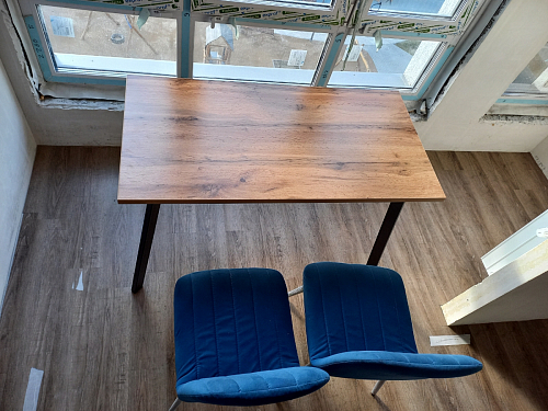 Стол Тринити Лофт 120 32 мм дуб галифакс табако / черный матовый фото покупателя 538