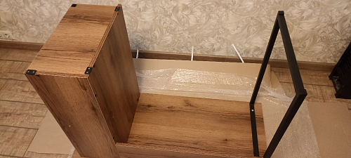 Письменный стол Челси Лофт дуб делано светлый / белый матовый фото покупателя 26