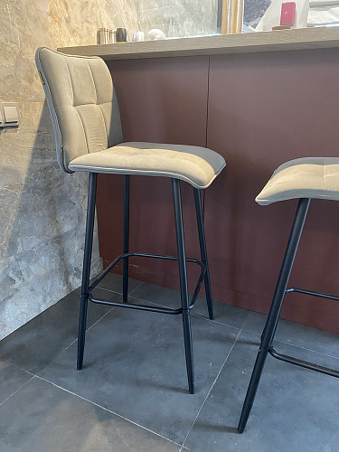 Барный стул Bari серый велюр фото покупателя 4