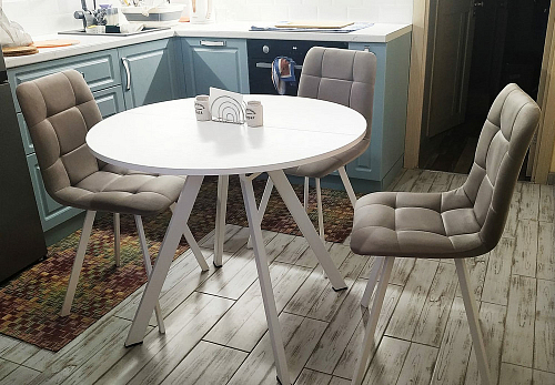 Стул на металлокаркасе Чилли К светло-серый велюр / черный каркас фото покупателя 705