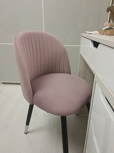 Стул на металлокаркасе Gabi dark beige / black / silver фото покупателя 380