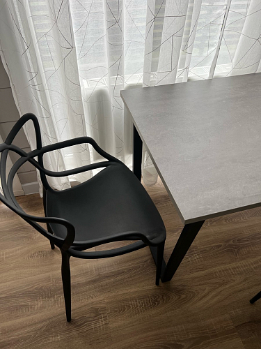 Стол Лота Лофт 140 25 мм черный матовый / бетон фото покупателя 587