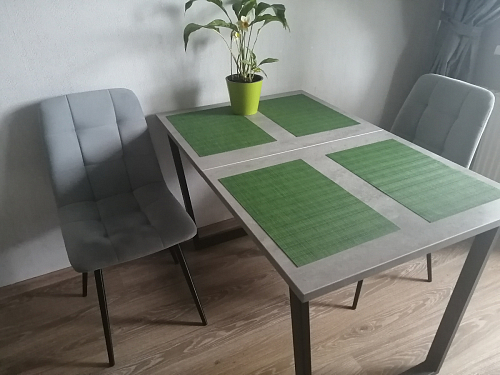 Стол Лота Лофт 120 32 мм бетон / черный матовый фото покупателя 71