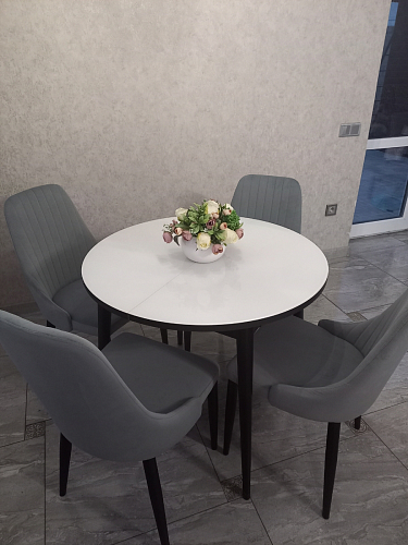 Стул на металлокаркасе Kora beige / black фото покупателя 152